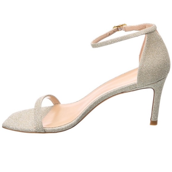 Stuart Weitzman Amelina 75 Sandal Glitter Sparkle Sz 6 - Picture 3 of 10